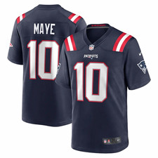 New England Patriots Drake Maye #10 NFL Football Jersey Men’s L Navy picture