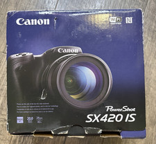 New Canon PowerShot SX420 IS HD Camera Black 20.0 MP PSSX420IS + SD Card picture