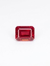 Emerald Shape Natural Red Hessonite Garnet 6Ct Loose Gemstone picture