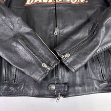 vintage Harley-Davidson Men's Victory Lane Leather Jacket picture