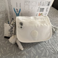 Kipling Art Mini Handbag Crossbody Bag Ivory White Pure Alabaster With Monkey picture