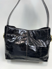 HOBO Int'l Render Shoulder Bag In Polished Leather Black Retails $298 picture