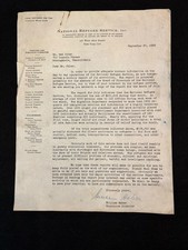 RARE 1939 WWII Jewish Refugee Doc. National Refugee Serv. Letter/12 page Report picture