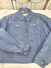 Vtg 70s Montgomery Ward 101 Denim Jacket Blanket Lined Size 48 Zip   picture