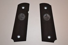 OEM FACTORY NEW COLT 1911 1991 GOVERNMENT BLACK RUBBER GRIPS W RAMPANT COLT picture