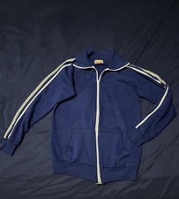 70s 80s Sears Athletic Blue Sweater Men's Medium Tall picture