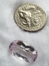 12.01 Ct Natural Pink Kunzite Afghanistan Unheated Oval Shape Loose Gemstone  picture
