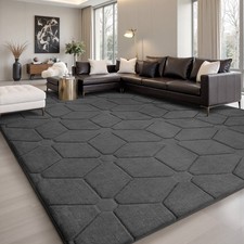 Large Jacquard 3D Plush Area Rug Soft Shaggy Non-Slip Floor Carpet picture