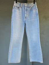 NWOT $248 AGOLDE VINTAGE CROPPED FLARE DENIM JEANS IN BLUE SIZE 27 picture
