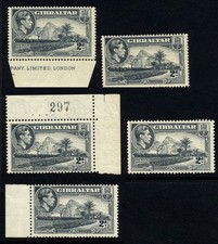 Gibraltar 1938-51 2d SG124-124b Mint u/m Cat £73 picture
