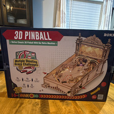 ROKR 3D Pinball Wooden DIY Model Kit EG01 1:32 Brown, Ages 14+ picture