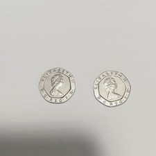 Two Rare 1982 Queen Elizabeth II 20 Pence Coins Excellent condition picture