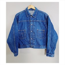 VTG 50s Montgomery Ward Powerhouse 101 Sz L 44 Indigo Selvedge Denim Jacket picture