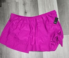 Torrid High-Rise Mid Length Side Tie Swim Skirt w/ Brief Size 4 Fuchsia picture