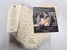NWT Demdaco Giving Collection Weighted Heart. Cream. Poly Filling. Soft picture