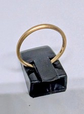 Vintage 9K Yellow Gold Wedding Band Ring European 375 Size 7.5 2g picture