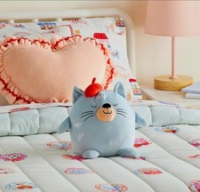 Pillowfort Target 2026 Kid's Weighted sensory Plush Throw Pillow Blue Cat 1.4 lb picture