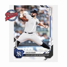 Carlos Rodon 1,500th K 100th Win 2026 MLB Topps NOW Card 704 Presale picture