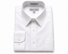 Richard Adams Men's Dress Shirt | 16.5 32/33 | White | Self Tucking | Regular picture