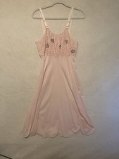 VINTAGE 50’-60’s MICHELENE PINK SLIP Detailed LACE, Sequined Breast  RARE picture