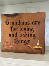 Grandma Wooden Sign Gift Vintage Decor Baking Themed Cottage Core Wall Hanging picture