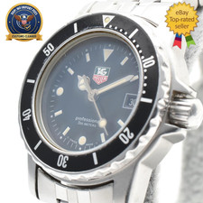 [Exc+5] TAG Heuer 929.208G Professional 2000 28mm Black Dial Qz Women's Watch picture