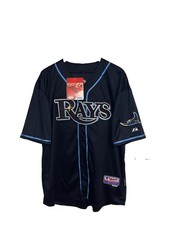 Vintage Majestic Tampa Bay Rays Men XL Jake McGee #57 MLB Jersey Navy Blue NEW picture