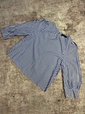 Pomander Place Blue White Striped Cotton Blouse Top Size XS Tuckernuck picture