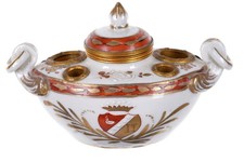 Antique French Armorial Inkwell picture