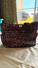 Brighton Leopard Animal Print Top Handle Bag Zip Closure Heart Charm Pockets picture