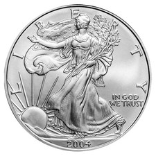 2004 $1 American Silver Eagle 1 oz Brilliant Uncirculated picture