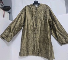 Chico's Elegant Sarah Jacket Champagne  Size 2 100% Silk Embroidery 100% Rayon picture