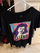 Official Selena Merchandise Techno Cumbia Black Graphic T-Shirt picture