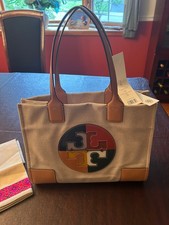 Tory Burch Ella Color Block Logo Mini Tote picture