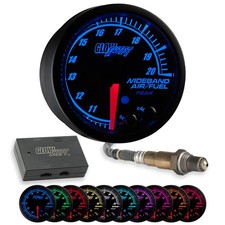 GlowShift Analog Wideband Air Fuel Ratio Gauge Kit w/ O2 Sensor, Elite 10 Color picture