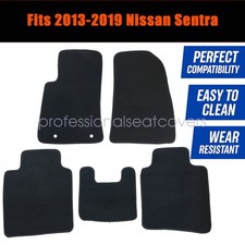 For 2013-2019 Nissan Sentra Black Carpeted Floor Mats Front & Rear Set Of 4 NEW picture