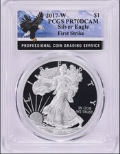 2017-W American Silver Eagle Proof PCGS PR69 US Mint $1 First Strike #5661 picture