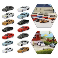 50pcs HO Scale Model Cars Vehicles 1:87 Building Scenery Railway Layout C100 picture