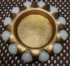 STUNNING Antique/Vintage Fisher Jewel Tray White Marbles Rare picture