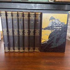 Lands And Peoples Complete 7 Volume Set Grolier Society Copyright 1947 Lot B picture