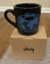 Stussy World Mug Black Brand New Free U.S. Shipping picture