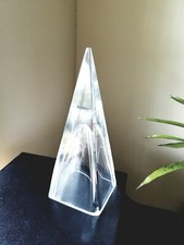 Nouvel Studio Fine Art Glass Pyramid Obelisk Mexican Artist Alonso Gonzalez 1998 picture