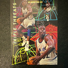 1994-95 Fleer - Triple Threats Insert Shaquille O'Neal Orlando Magic #7 picture