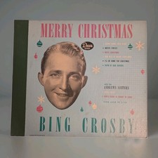Vintage 1945 Bing Crosby Merry Christmas Decca A-550 4 Shellac 78 RPM Record Set picture