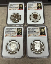 2014 Kennedy 50th Anniversary 4 Coin Set - PF70 - NGC - Kennedy Label picture