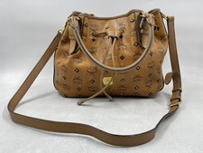 Vintage MCM Cognac Visetos Monogram Studded Bucket Bag Handbag Brown picture