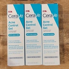 3 Pack CeraVe Acne Control Gel 1.35 oz  w/AHA & BHA  2%Salicylic Acid Exp 2027 picture