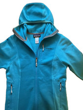 Women's Patagonia Small Full Zip Aqua Blue Curacao W's Piton Hybrid Hoody picture