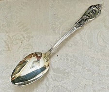 Wallace Sterling Silver Serving Spoon Rose Point 8-3/8” grams .64 picture