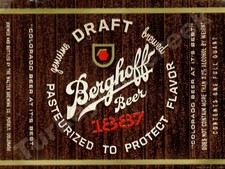 BERGHOFF 1887 DRAFT BEER LABEL 9